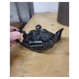 Antique Cast Iron Teapot & Accessories Set - Kettle, Bucket & Lids