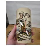Sheridan Silver-Plated Car Print Plates & Wohl bekomm's Tumblers - 5-Piece Vintage Set