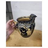 Royal Doulton England Pitcher Jug with Blue-Black Transfer Figures