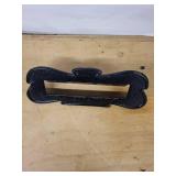 Vintage Cast Iron Letters Sign Plate with Slot, 11 in Long