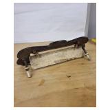 Vintage Cast Iron Letters Sign Plate with Slot, 11 in Long