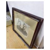 Framed 19th-Century Cabinet Card Portrait - Two Men