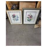 K. Shoop Sun Jewels - 2 Framed Original Watercolor Prints (1997)