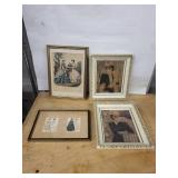 La Mode Illustree Vintage Fashion Prints - 4 Framed Illustrations (Lot of 4)