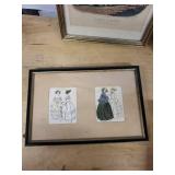 La Mode Illustree Vintage Fashion Prints - 4 Framed Illustrations (Lot of 4)