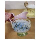 French Porcelain Teaware - 6-Piece Floral Set with Gold Trim