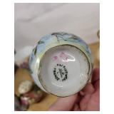 French Porcelain Teaware - 6-Piece Floral Set with Gold Trim