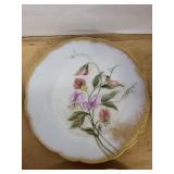 Plates - Vintage Floral Porcelain with Gold Rim (Lot of 4)