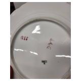 Plates - Vintage Floral Porcelain with Gold Rim (Lot of 4)