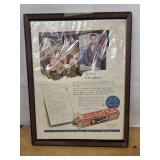 Colgate Ribbon Dental Cream Ad Poster - 1924 Wrestling Champion Theme, Framed