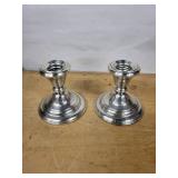 Rank Whitin Sterling Candlesticks - Weighted & Peenforged (Lot of 2) 2001