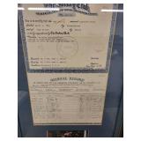 Horse Racing Memorabilia - The Jockey Club Certificates & Framed Racing Photos (Canterbury Park)