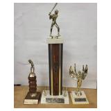1983 Lake Elmo Huff & Puff Mens Softball Class-B 1st Place Trophy (Lot of 3)