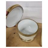 D&C France 2-Piece Monogram Floral Porcelain Jar & Trinket Box