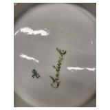 H&Co Floral Square Porcelain Bowls with Gold Trim - Set of 2