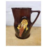 Royal Doulton England Brown Ewer/Pitcher with Hand-Painted Figure