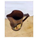 Royal Doulton England Brown Ewer/Pitcher with Hand-Painted Figure