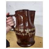 Royal Doulton England Brown Ewer/Pitcher with Hand-Painted Figure