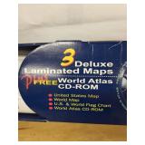 HAMMOND World Atlas - 3 Deluxe Laminated Maps & Free World Atlas CD-ROM