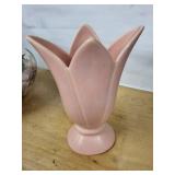 D&C Hand-Painted Floral Ceramic Vase With Gold Trim & Pink Tulip Vase - 2-Piece Set