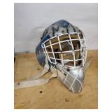 Bauer Goalie Mask with Cage - Custom Blue/Gray Graphic