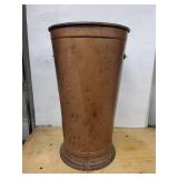 Antique Copper Planter with Brass Openwork Emblem