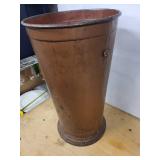 Antique Copper Planter with Brass Openwork Emblem