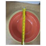 Homer Laughlin China Floral Pedestal Bowl & 2 Plates - 11-12 in Dia