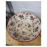 Homer Laughlin China Floral Pedestal Bowl & 2 Plates - 11-12 in Dia
