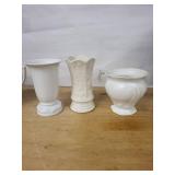 Rosenthal Classic Germany & Belleek Ireland White Porcelain Centerpiece on Charger Plate
