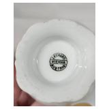 Rosenthal Classic Germany & Belleek Ireland White Porcelain Centerpiece on Charger Plate