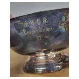 Gotham EP Silver Plate Bowl Set - Lidded Sugar Bowl & Salt Cellars, Y781