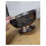 Gotham EP Silver Plate Bowl Set - Lidded Sugar Bowl & Salt Cellars, Y781