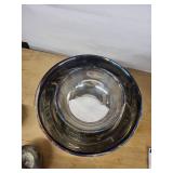 Gotham EP Silver Plate Bowl Set - Lidded Sugar Bowl & Salt Cellars, Y781
