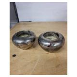 Gotham EP Silver Plate Bowl Set - Lidded Sugar Bowl & Salt Cellars, Y781