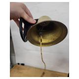 Horse Figurine on Base & Brass Desk Bell with Wall Bracket - Vintage Metal Decor