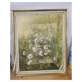 Marie J. Lane - Wild Daisies, 16 x 20 in Framed Floral Painting