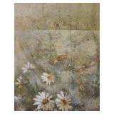 Marie J. Lane - Wild Daisies, 16 x 20 in Framed Floral Painting