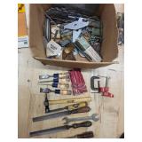 Stanley Hand Tools Lot - Hammer, Chisels, Saws, Clamp, & Accessories