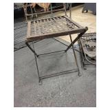 Pair of Iron Garden Chairs with Animal Silhouette Panels & Lattice Seats