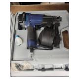 Central Pneumatic Blue Nailer in Case with Oil and Accessories