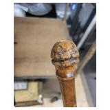 Crook-Handled Bamboo Walking Cane - Vintage