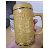 Deutschland Germany Beer Stein Set - 5 Ceramic Steins with Lids & Crest Motifs