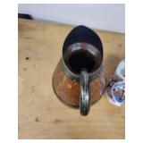 Wooden Barrel Ewer with Metal Bands & Hand-Painted Holland Windmill Clogs
