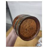 Wooden Barrel Ewer with Metal Bands & Hand-Painted Holland Windmill Clogs