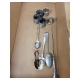Antique Silver-plate Spoons with Engraved Floral Handles (Lot of 4)