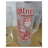Beer Glass Collection: Spaten München Mugs (2), Guinness Glass, Köln Weihnachtsmarkt Glass
