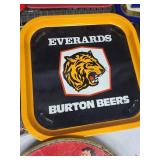 Beer Sign & Tray Collection (Lot of 7): Grain Belt, Pabst, Miller, Coca-Cola, Labatt's, Everards