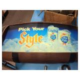 Old Style Pick Your Style Light Beer Sign - Vintage Wood-Framed Display