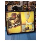 Miller High Life Genuine Draft Advertising Sign (Framed)